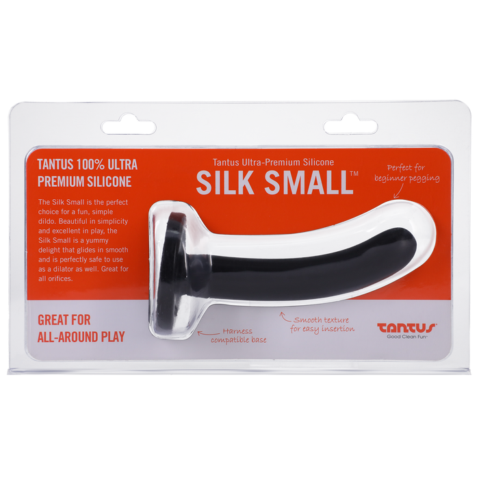 Tantus Silicone Silk Small Silicone Dildo Black